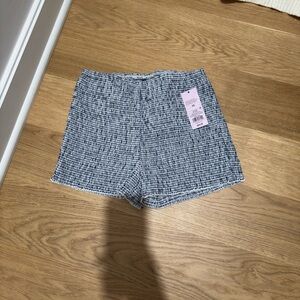 Target Women's Blue and White Checkered Shorts